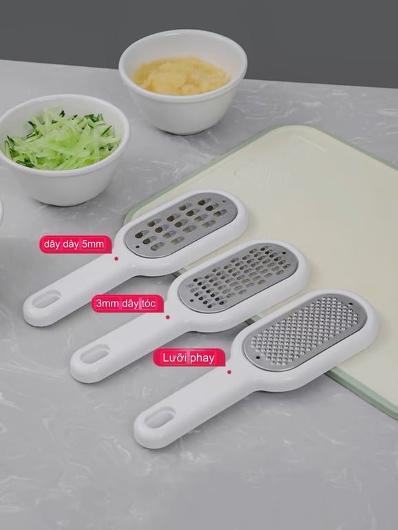 Bộ 3 dụng cụ bào sợi mài nhỏ thực phẩm