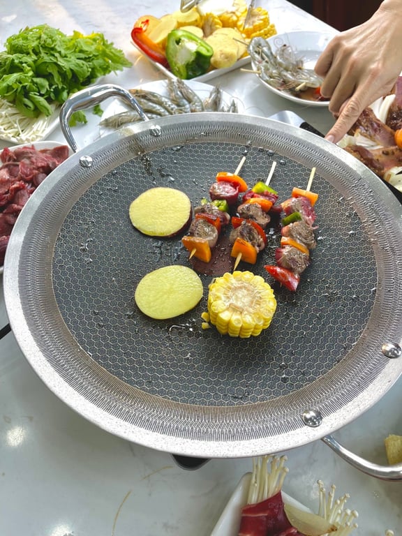 Vỉ Nướng BBQ Inox 5 Lớp Kalpen Hybrid 34 38cm