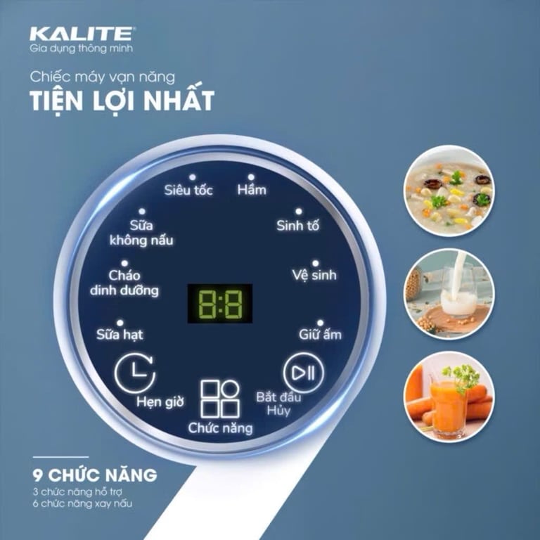 Máy làm sữa hạt mini Kalite KCB12B 1200ml
