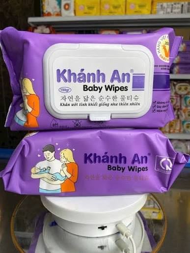 Khăn ướt khánh an Tím 180g t/30 gói