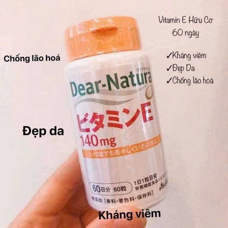 Vitamin E hữu cơ Dear Nature Nhật hộp 60 viên