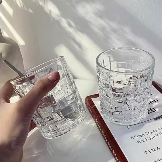 Bộ 6 ly ô vuông đan lưới 290ml siêu hot hit