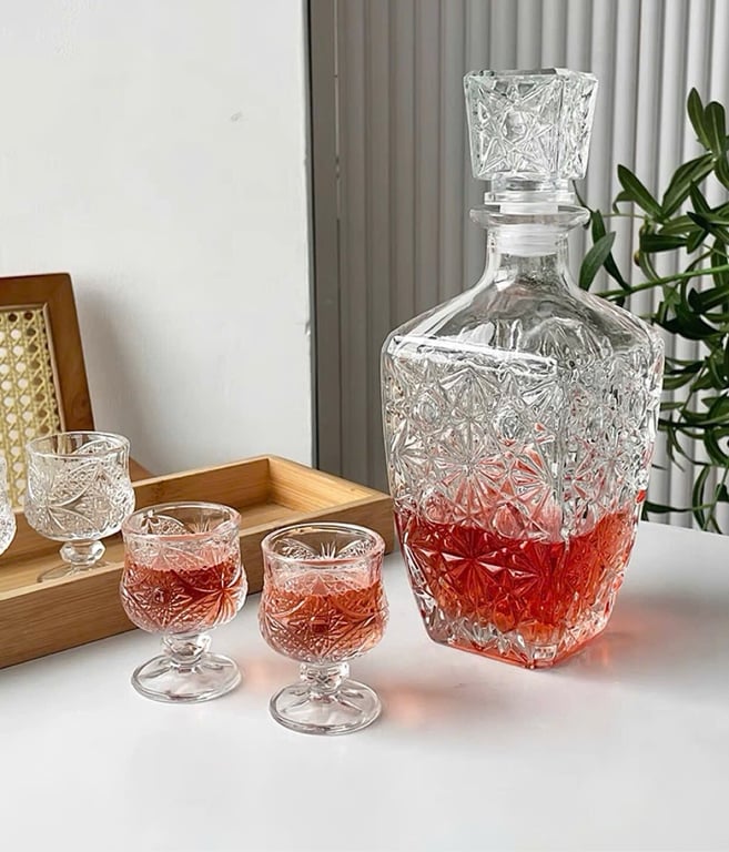 BỘ BÌNH THUỶ TINH KÈM 6 LY XINH XINH ❤️