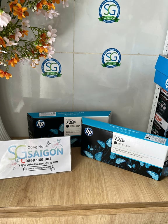 Mực in HP 728B 300-ml Matte Black Ink Cartridge (3WX30A)