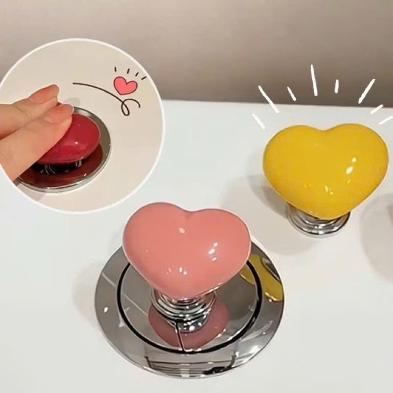 NÚT NHẤN XẢ NƯỚC HÌNH TRÁI TIM