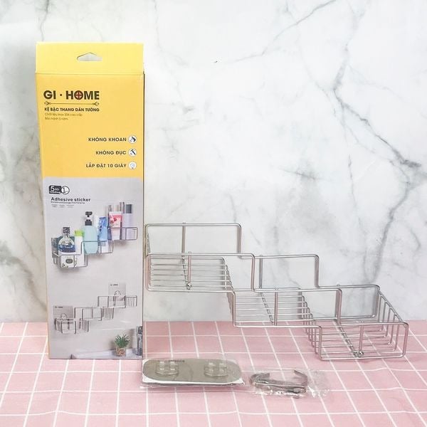 Kệ bậc thang cao cấp dán tường Gi-Home KBT01