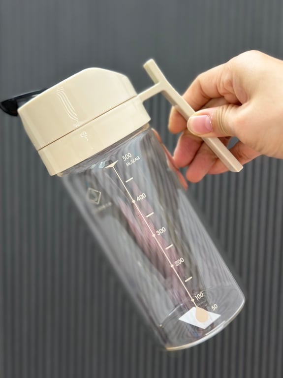 Bình đựng dầu ăn thuỷ tinh thông minh nắp tự đóng mở 500ml