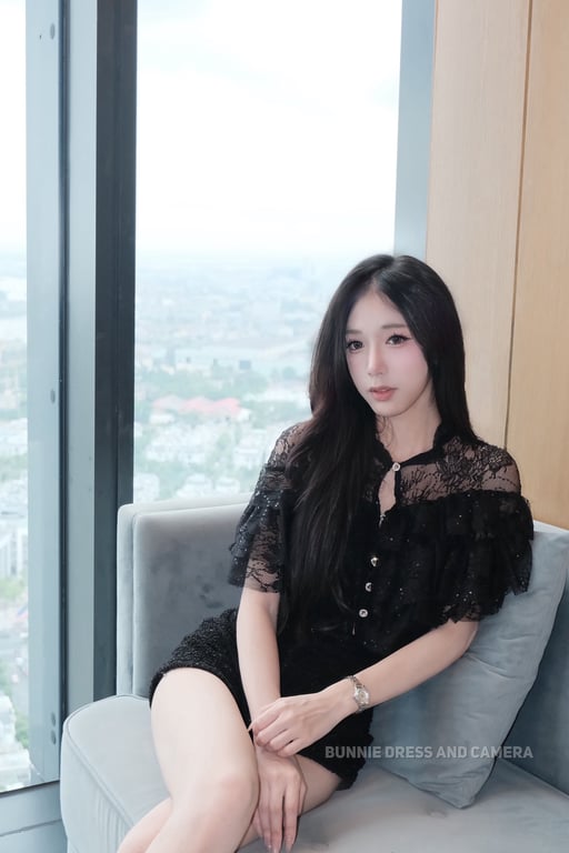 A258- Set áo bèo kim sa đen
