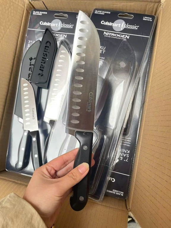 SET 2 DAO LÀM BẾP 5inch + 7inch nhà Cuisinats bao AUTH