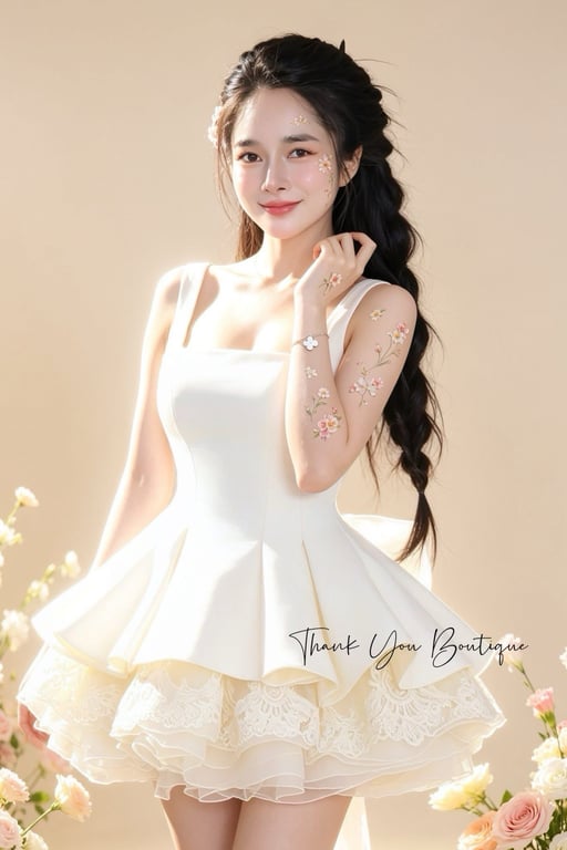 ThankYou - Váy Triệu Lộ Tư kèm nơ lưng - sz S eo 68cm
