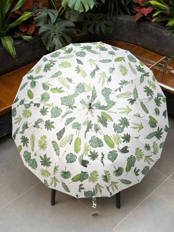 Ô tự động cán dài 16 nan Tropical leaf Kaiyo