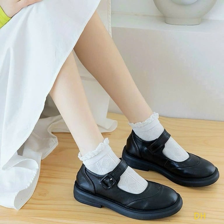 Set 10 đôi Tất nữ nhún cổ bèo phong cách Hàn Quốc