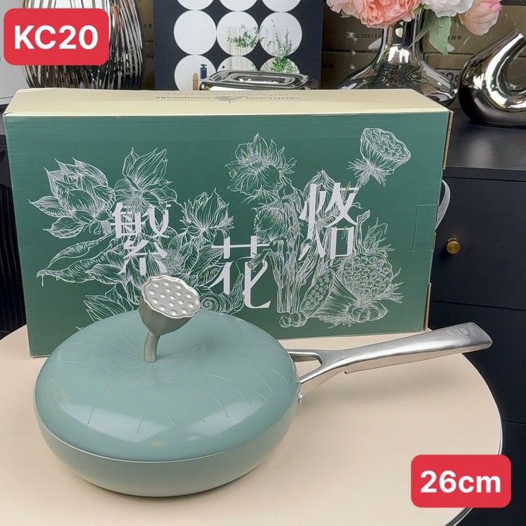 CHẢO NHÔM LÁ SEN VELOSAN 26CM - KC20