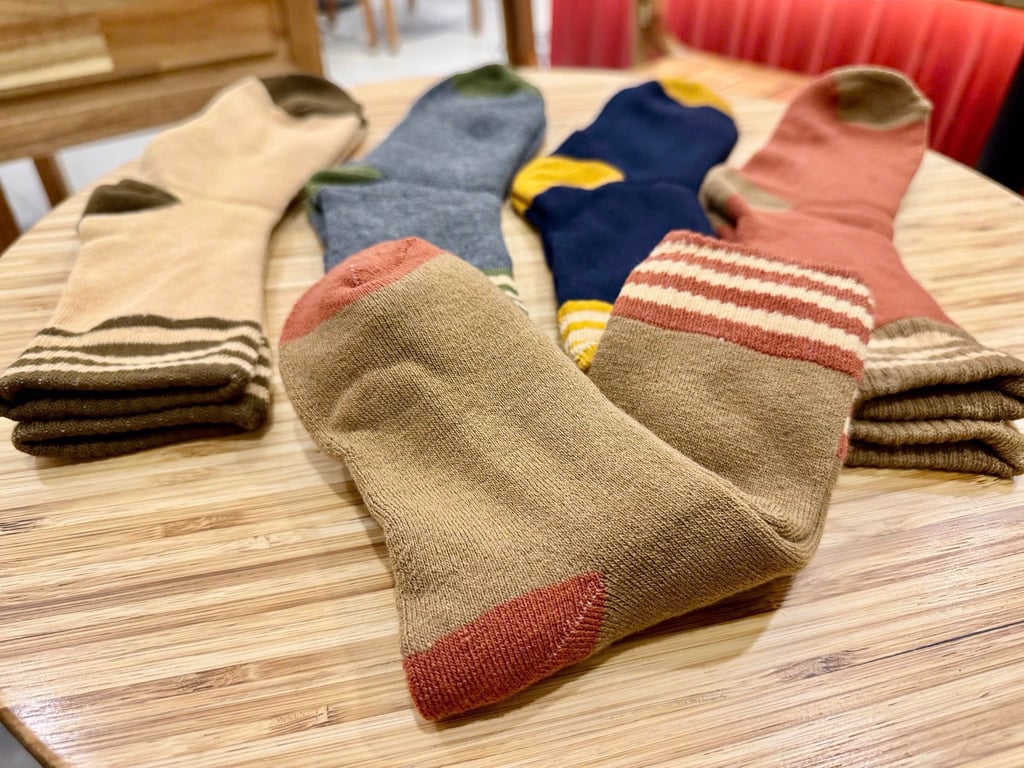 Set 5 đôi Tất len dệt kim phong cách Nhật Bản