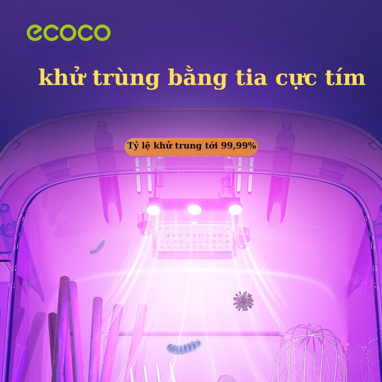 MÁY SẤY KHỬ KHUẨN TIỆT TRÙNG ĐŨA THÌA ECOCO E2237
