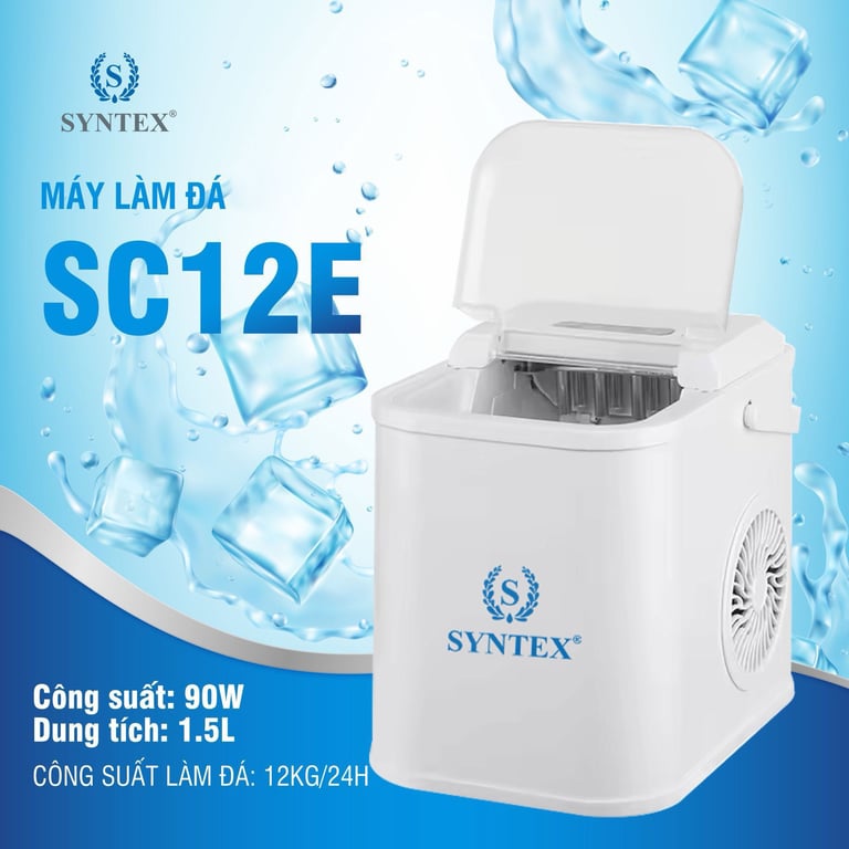 MÁY LÀM ĐÁ MINI SYNTEX SIÊU XỊN XÒ E VỀ HÀNG