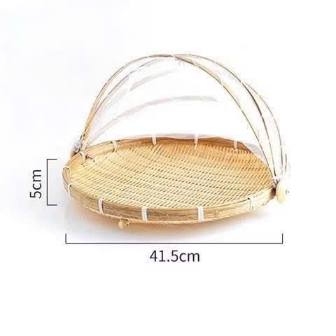 Lồng bàn tre, mẹt lồng bàn gấp gọn decor  thân thiện với môi trường