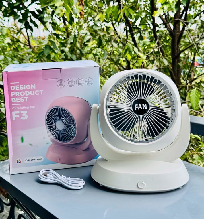 ❣️QUẠT TÍCH ĐIỆN MINI FAN F3 – XOAY 180°