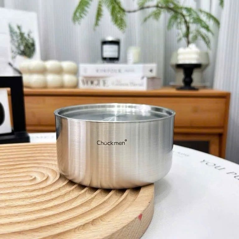 Âu có nắp inox nhà Chockmen size 12cm, 14cm