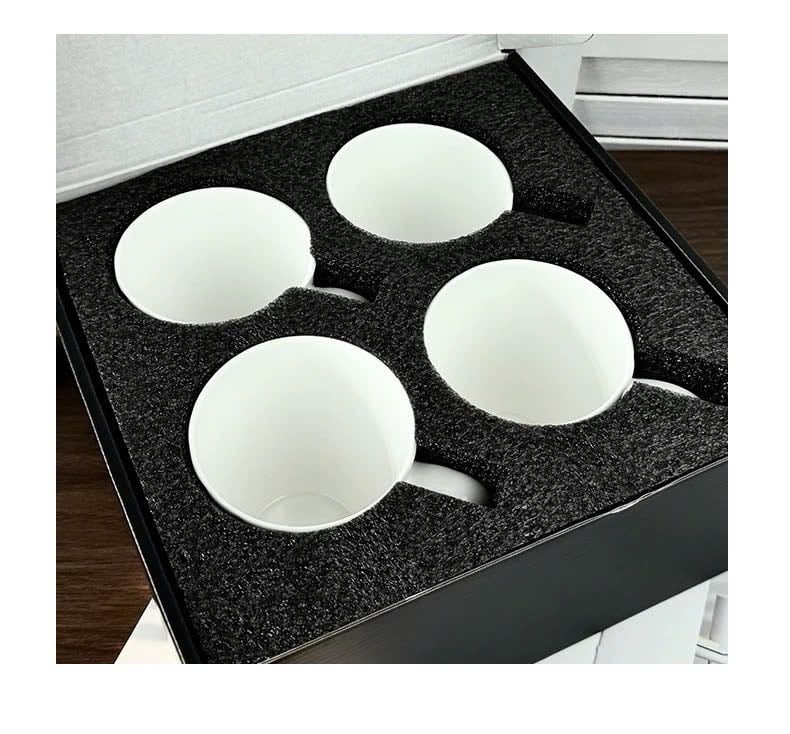 Hộp 4 cốc sứ xương cao cấp - CKM195