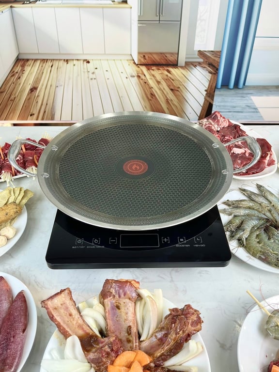 Vỉ Nướng BBQ Inox 5 Lớp Kalpen Hybrid 34 38cm