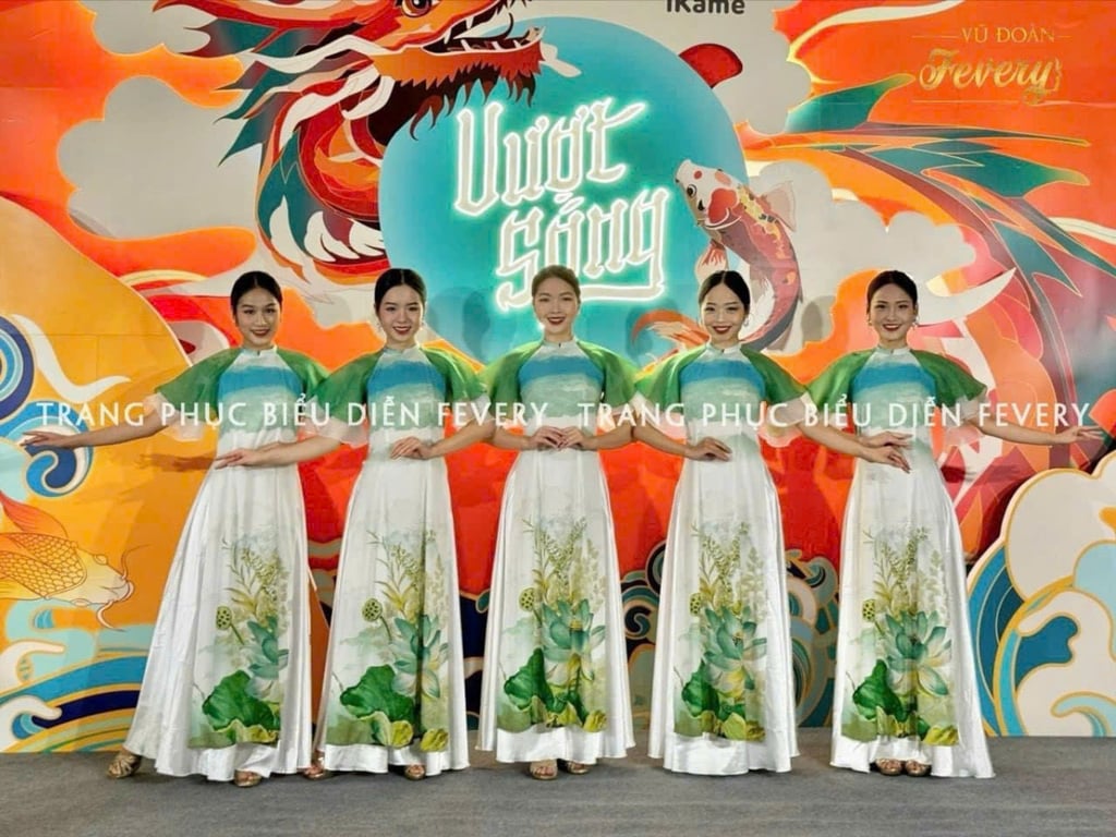 Áo dài sen lúa siêu xinh