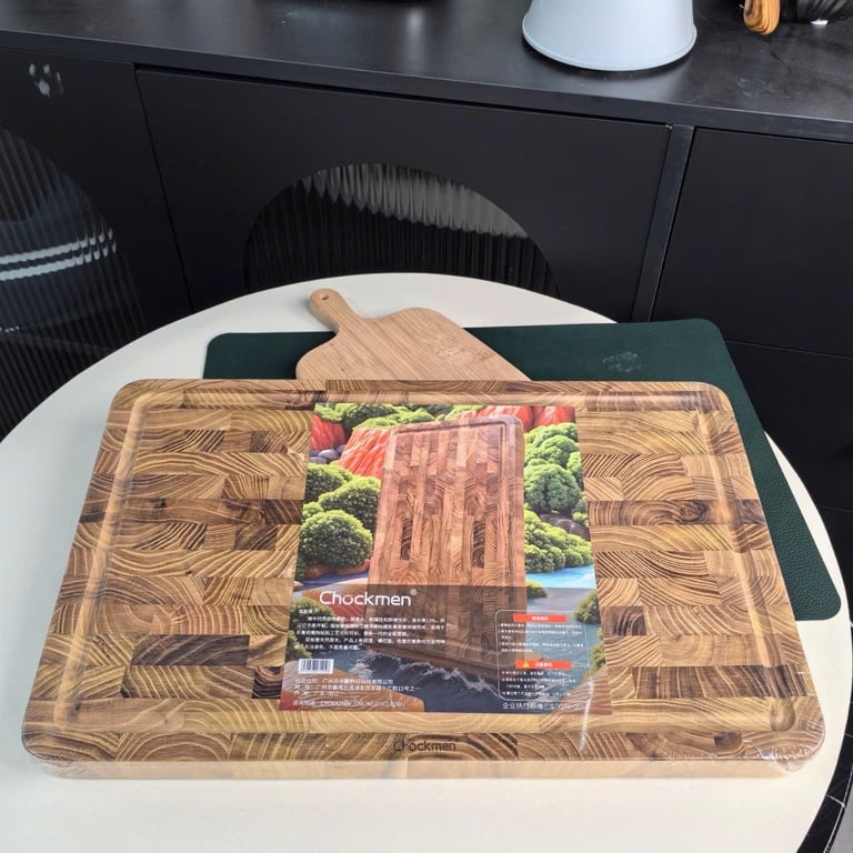 Thớt gỗ TEAK size đại Chockmen 43cm