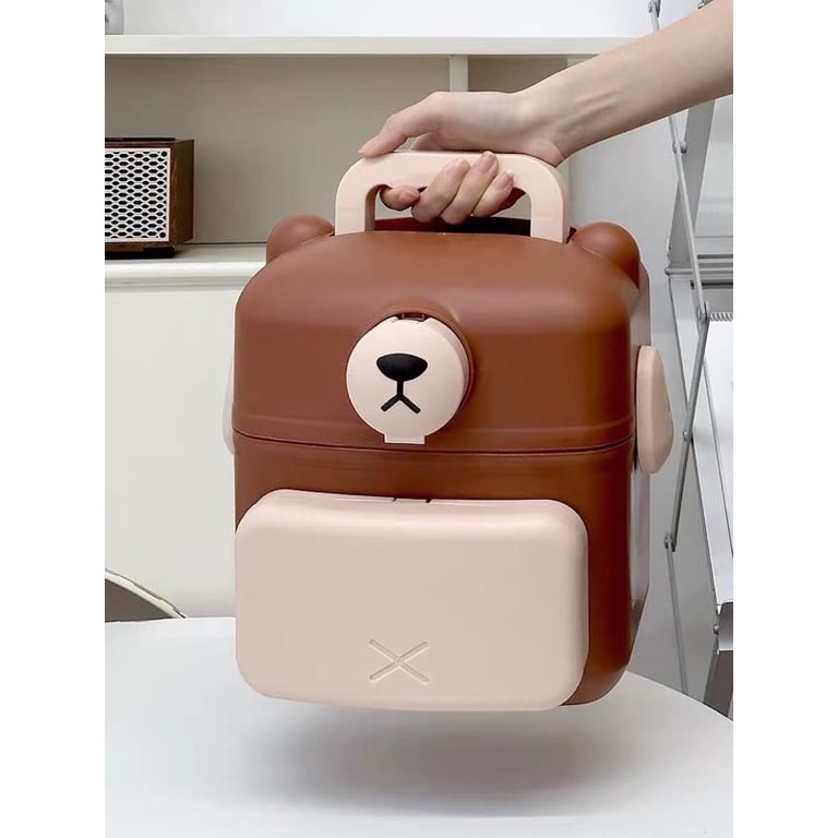 Hộp Đựng Thuốc Cỡ Lớn In Họa Tiết Hoạt Hình Chú Gấu Dễ Thương