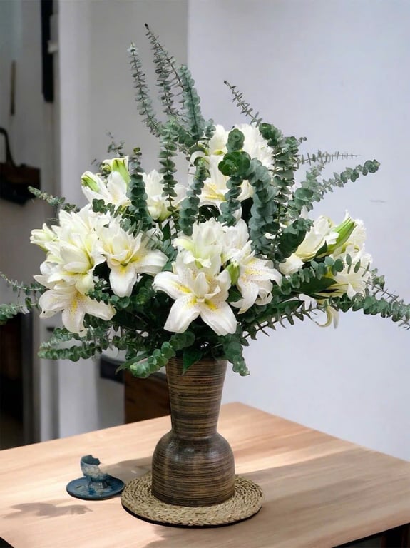 bình gốm Bát Tràng dáng đầm cao 23-31cm