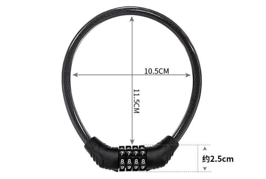 KHÓA XE ĐẠP MẬT MÃ 4 SỐ