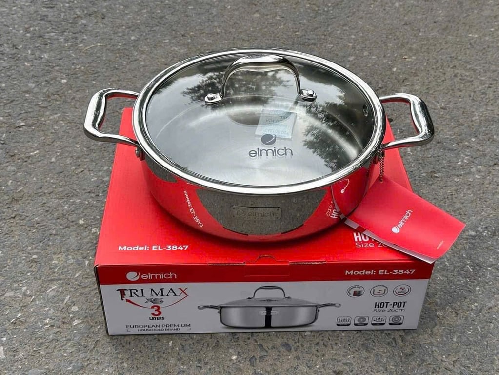 NỒI LẨU INOX LIỀN KHỐI ELMICH TRIMAX EL3847 26CM