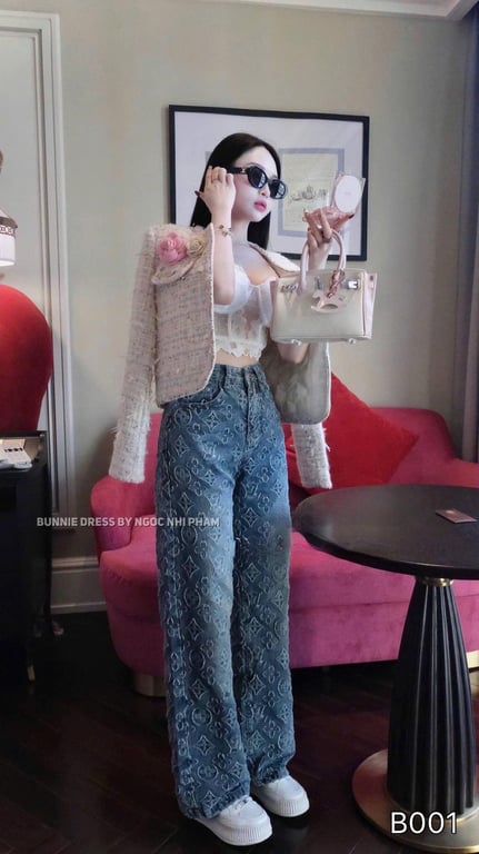 B001- áo dạ hồng hoa trà QCCC