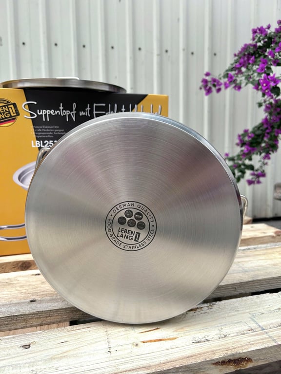 Nồi Luộc Gà Lebenlang vung inox sz 26-30cm