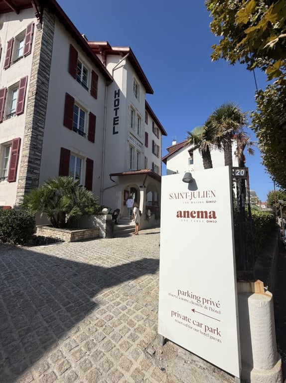 Façade of Hotel Saint-Julien in Biarritz