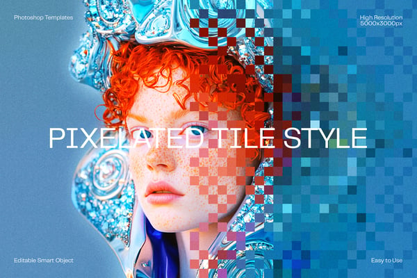 Pixelated Tile Style Photo Effect