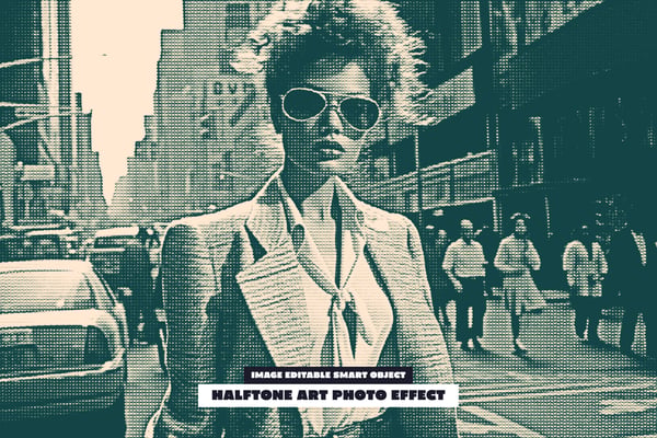 Halftone Art Photo Effect