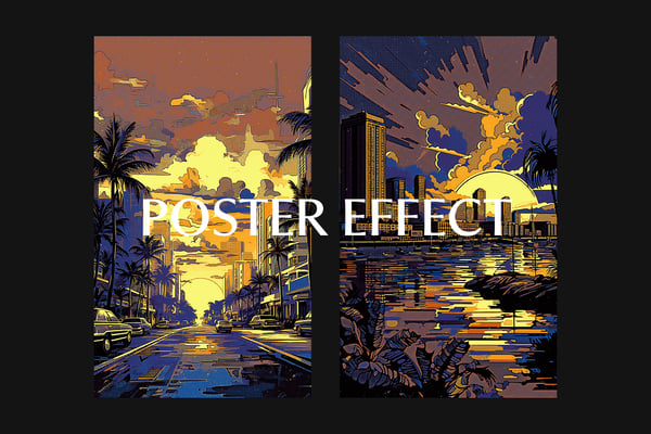 Retro Pop Art Square And Poster Photo Effect