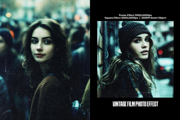 Vintage Film Square And Poster Photo Effect
