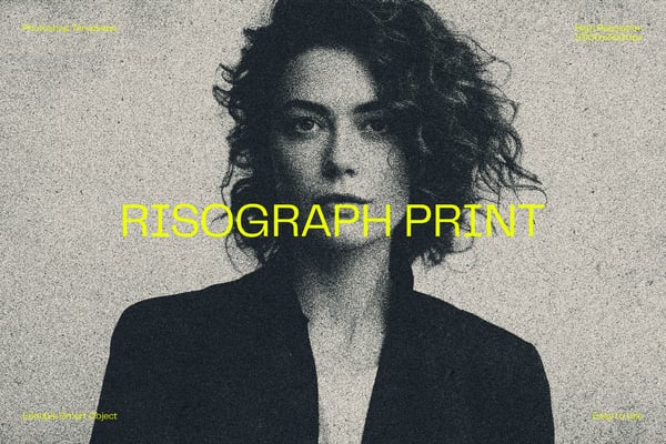 Risograph Print Photo Effect