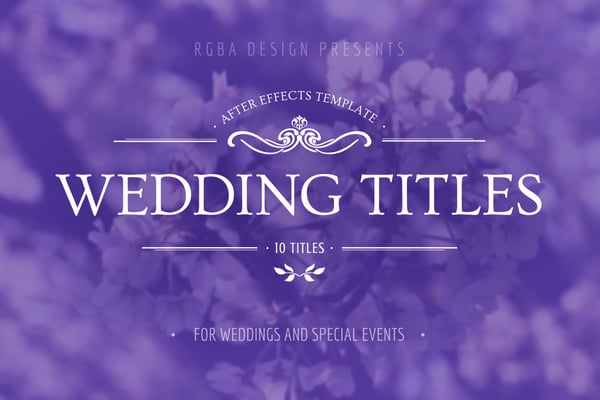 Elegant Wedding Titles