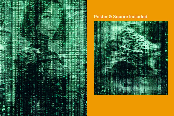 Matrix Screen Square And Poster Photo Effect