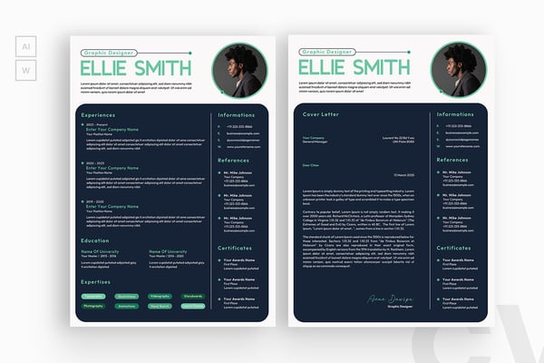 Style Dark Resume CV