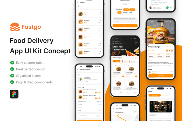 Fastgo - Food Delivery App UI Kit