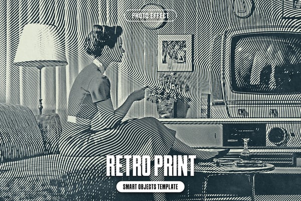 Retro Print Photo Effect