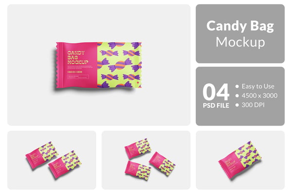 Candy Bag Mockup