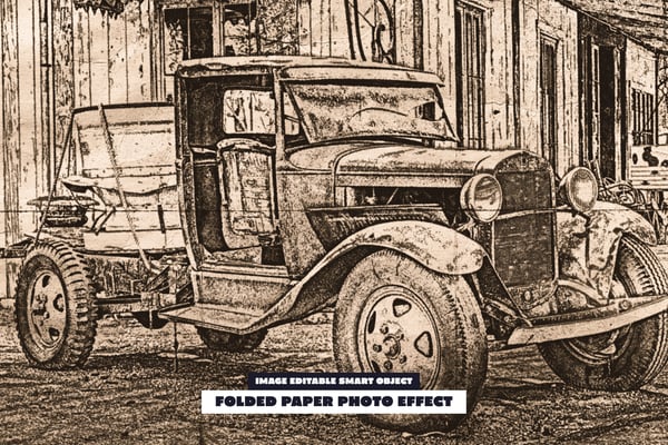 Folded Paper Photo Effect