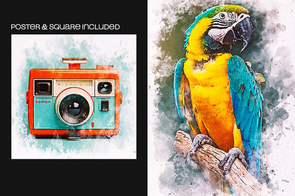 Canvas Painting Square And Poster Photo Effect