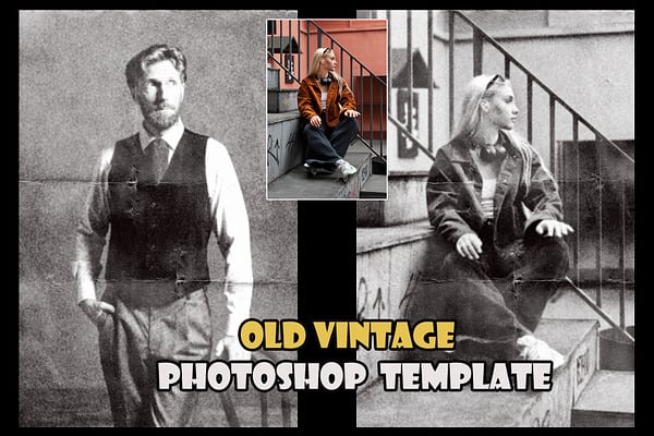 Print Vintage Photoshop Template