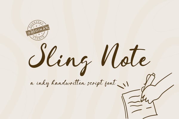 Sling Note - A Modern Script Signature
