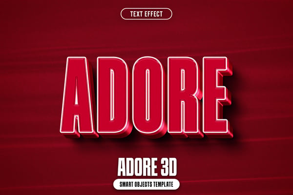 Adore 3D Text Effect
